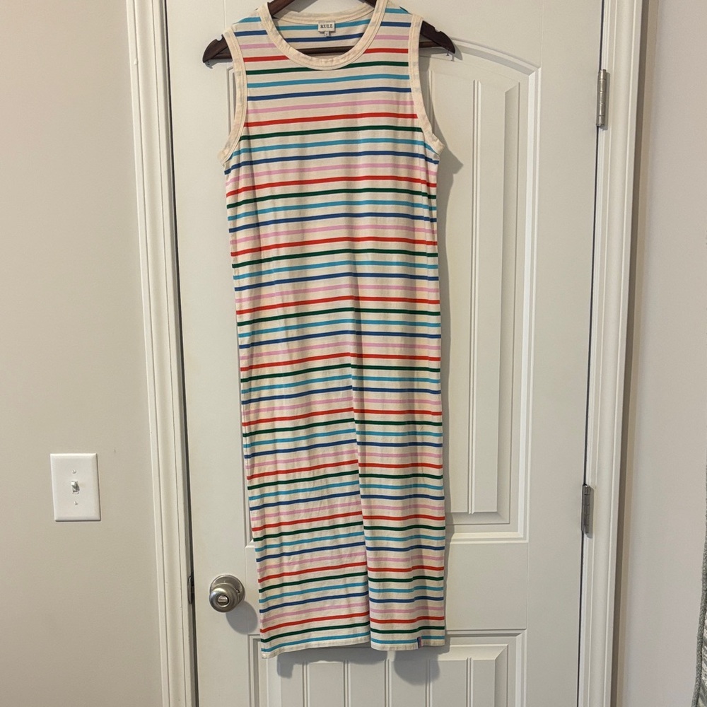 Kule Colorful Striped Sleeveless Dress
